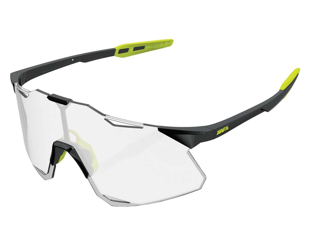 100% Hypercraft - Photochromic Lens Sportsonnenbrille | Gloss Black
