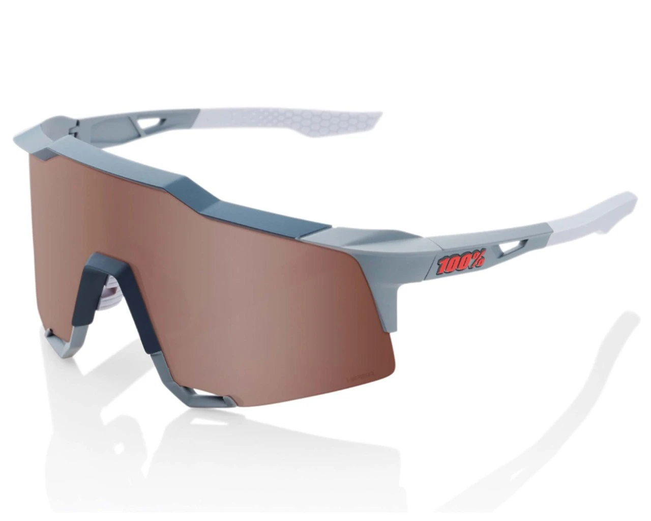 100% Speedcraft HiPER Mirror Sport Sonnenbrille | Soft Tact Stone Grey