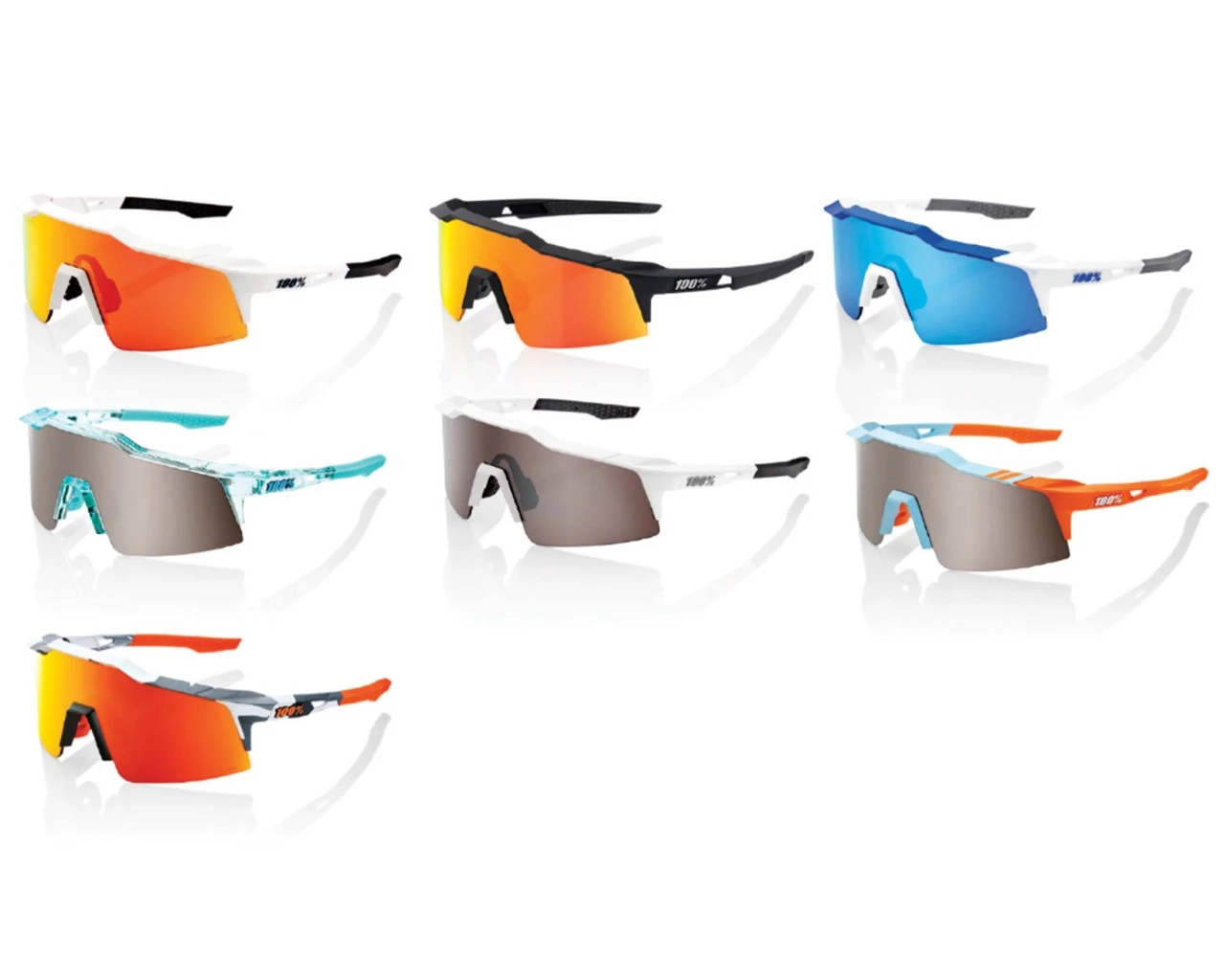 100% Speedcraft SL - HiPER Mirror Sport Sonnenbrille | Soft Tact Two Tone – Bild 2