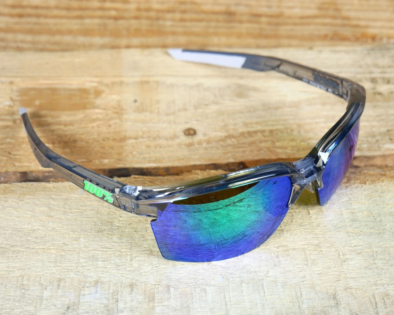 100% Sportcoupe - Multilayer Mirror Lens Fahrrad Sonnenbrille | Polished Translucent Crystal Grey Gr – Bild 7