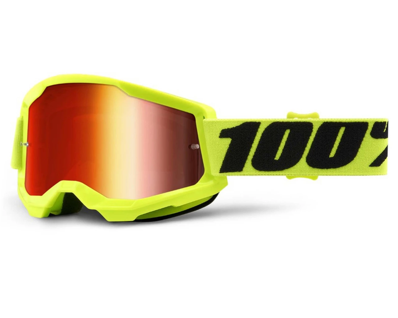 100% Strata 2 Goggle - Spiegelglas Sportbrille | Fluo Yellow 3 100% Strata 2 Goggle - Spiegelglas Sportbrille | Fluo Yellow