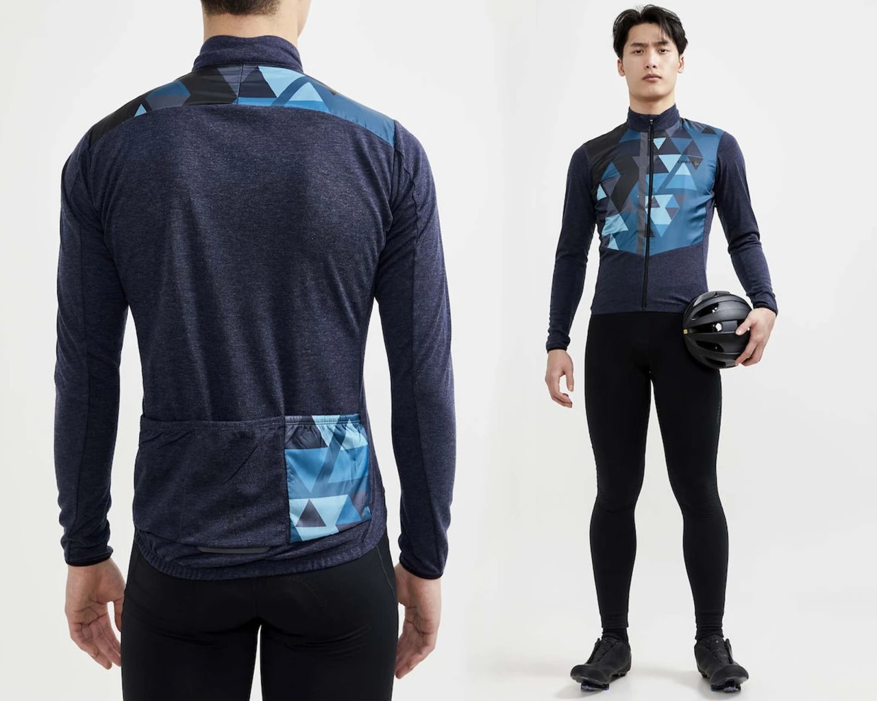 Craft Adv Bike SubZ Woll-Trikot Langarm | Blaze-multi – Bild 2