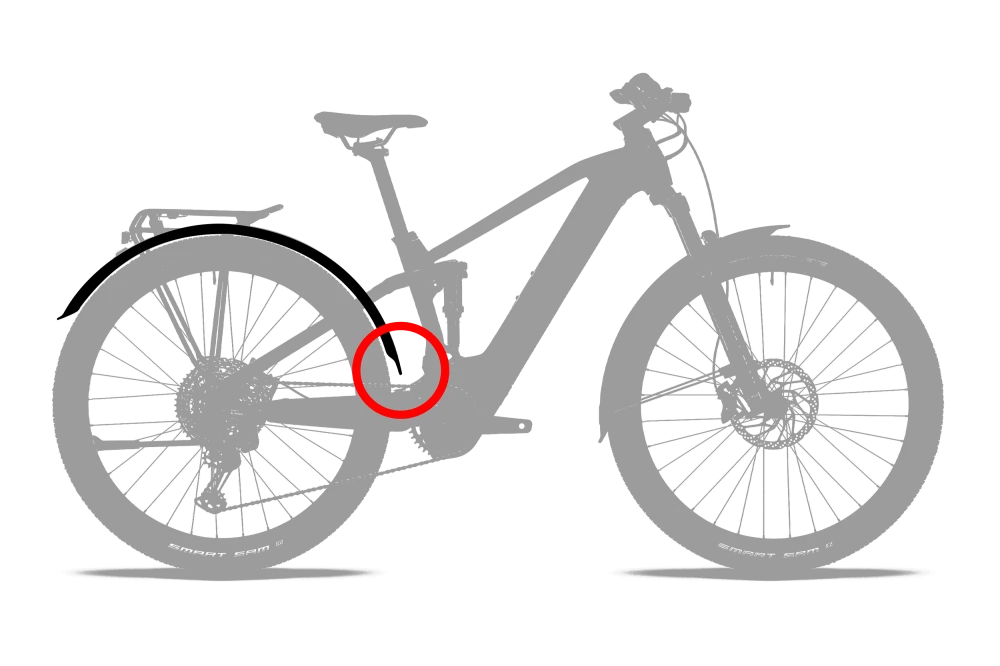 Cube ACID Schutzblechset "Stereo 120" MTB 75 29" ST-Mount | Black – Bild 5