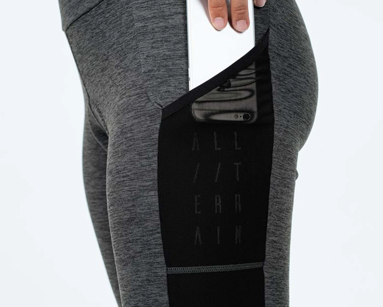 Cube ATX Damen Cropped Tights | Grey Melange – Bild 4