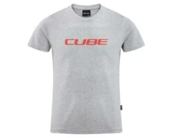 Cube Junior Organic T-Shirt Logo | Grey Melange