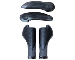 Cube Natural Fit Griffe Comfort Bar Ends Large (Paar) | Black N Grey