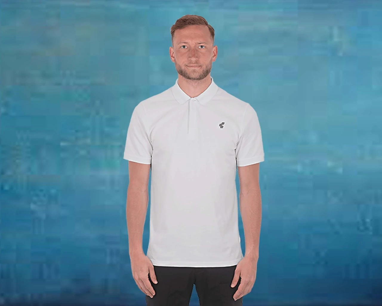 Cube Organic Polo Shirt | White 4 Cube Organic Polo Shirt | White – Bild 2