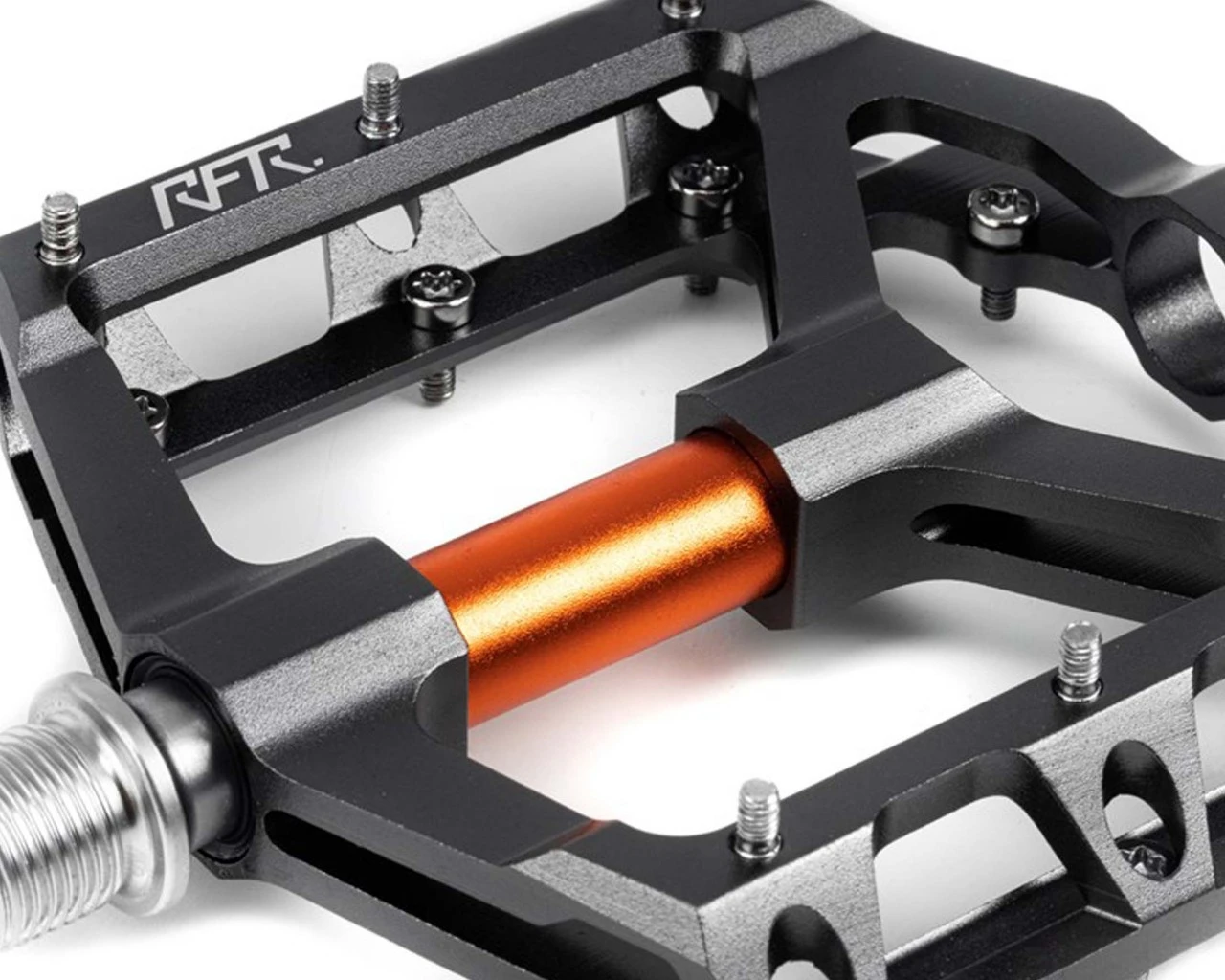 Cube RFR Pedale Flat SLT 2.0 (Paar) | Grey N Orange – Bild 2