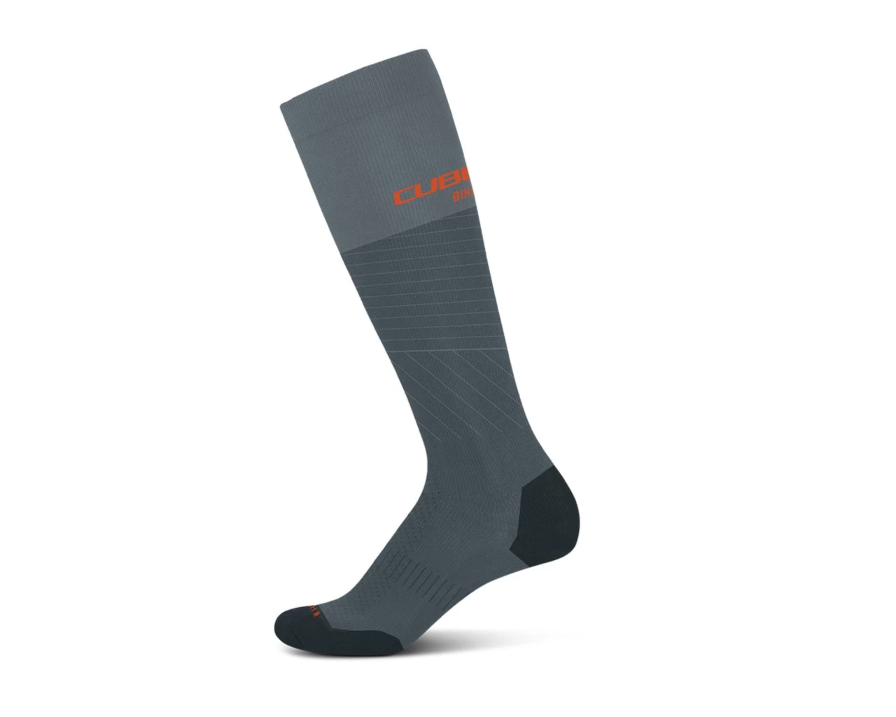 Cube Socke Extra High Cut | Grey N Orange