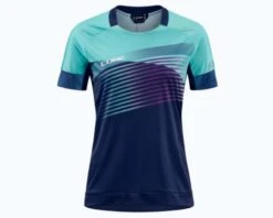 Cube Teamline Damen Rundhalstrikot Kurzarm | Blue´n´mint