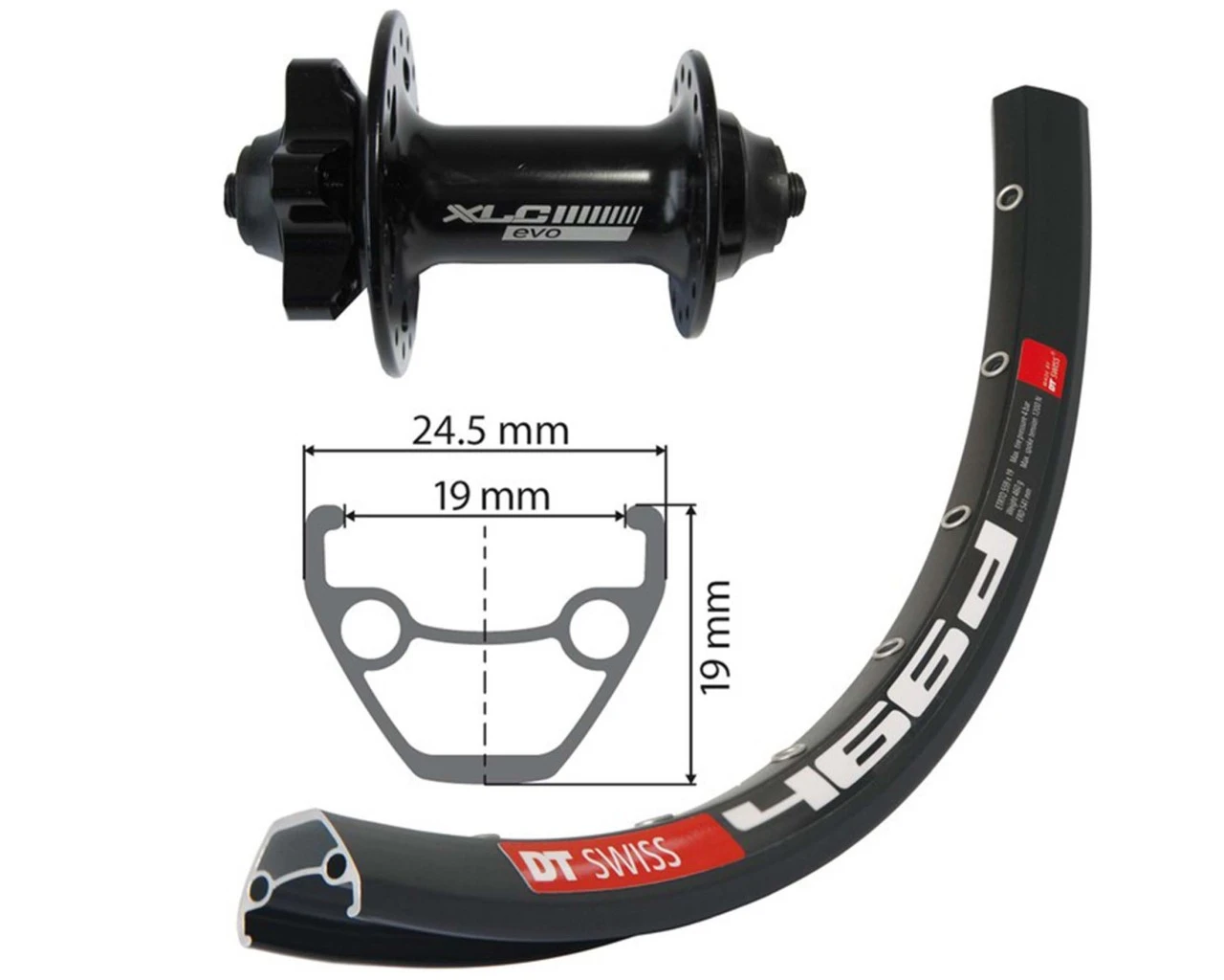 DT-Swiss Vorderrad 28/29 Zoll 6-Loch 100mm DT Swiss D466 Disk | Black 3 DT-Swiss Vorderrad 28/29 Zoll 6-Loch 100mm DT Swiss D466 Disk | Black
