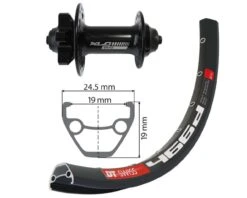 Dt-swiss DT Swiss Vorderrad 27.5 Zoll MTB/Trekking 6-Loch 100mm XLC D466 Disc | Black