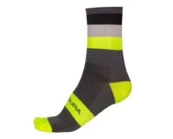 Endura Bandwidth Streifensocken | Hi-Viz Yellow