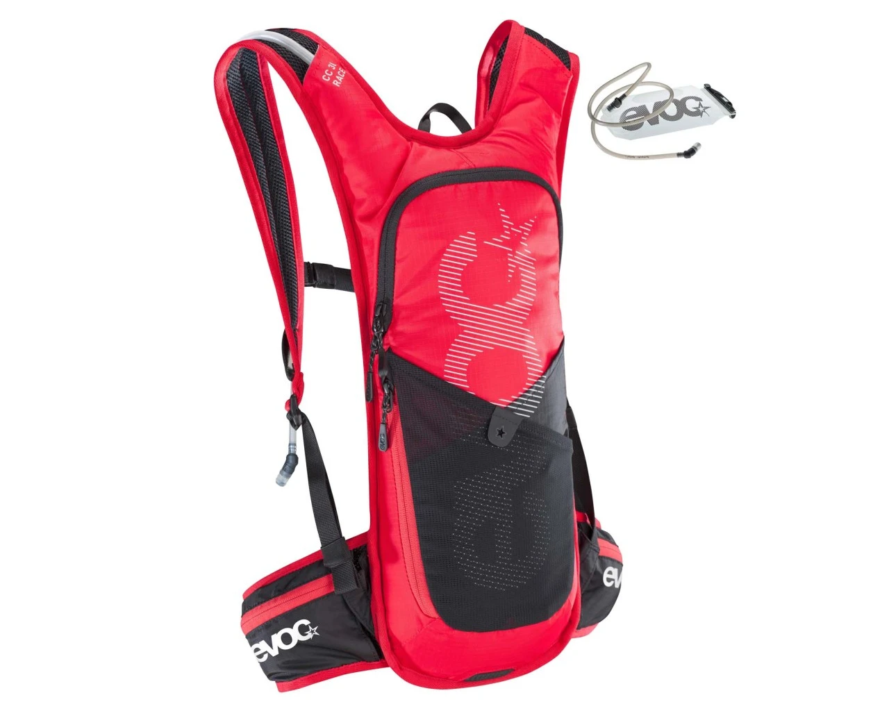 Evoc CC Race 3 Liter Fahrradrucksack + 2 Liter Bladder | Red-black