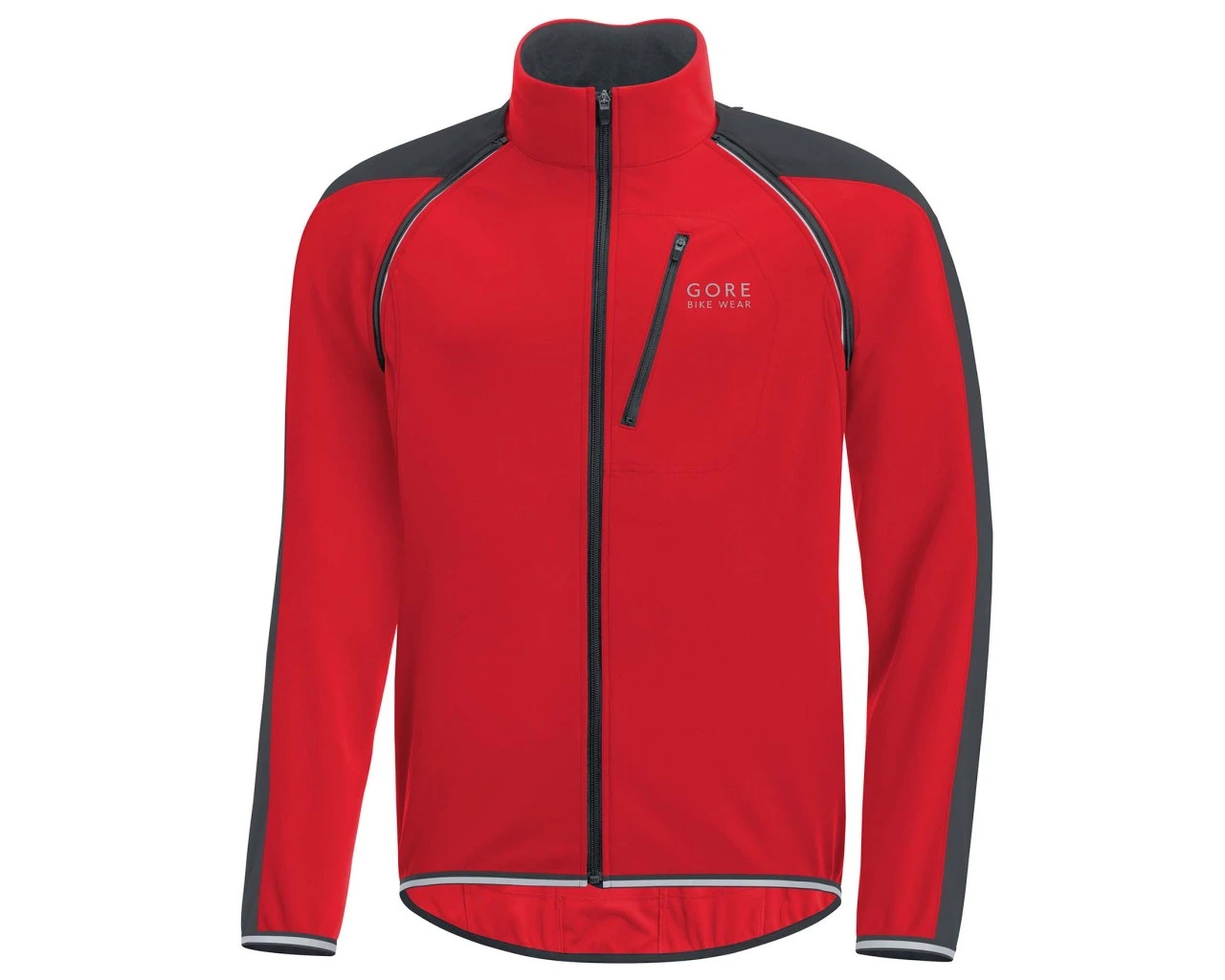 Gore Bike Wear Phantom Plus Windstopper Zip-Off Jacke - Passform Comfort | Rot-schwarz