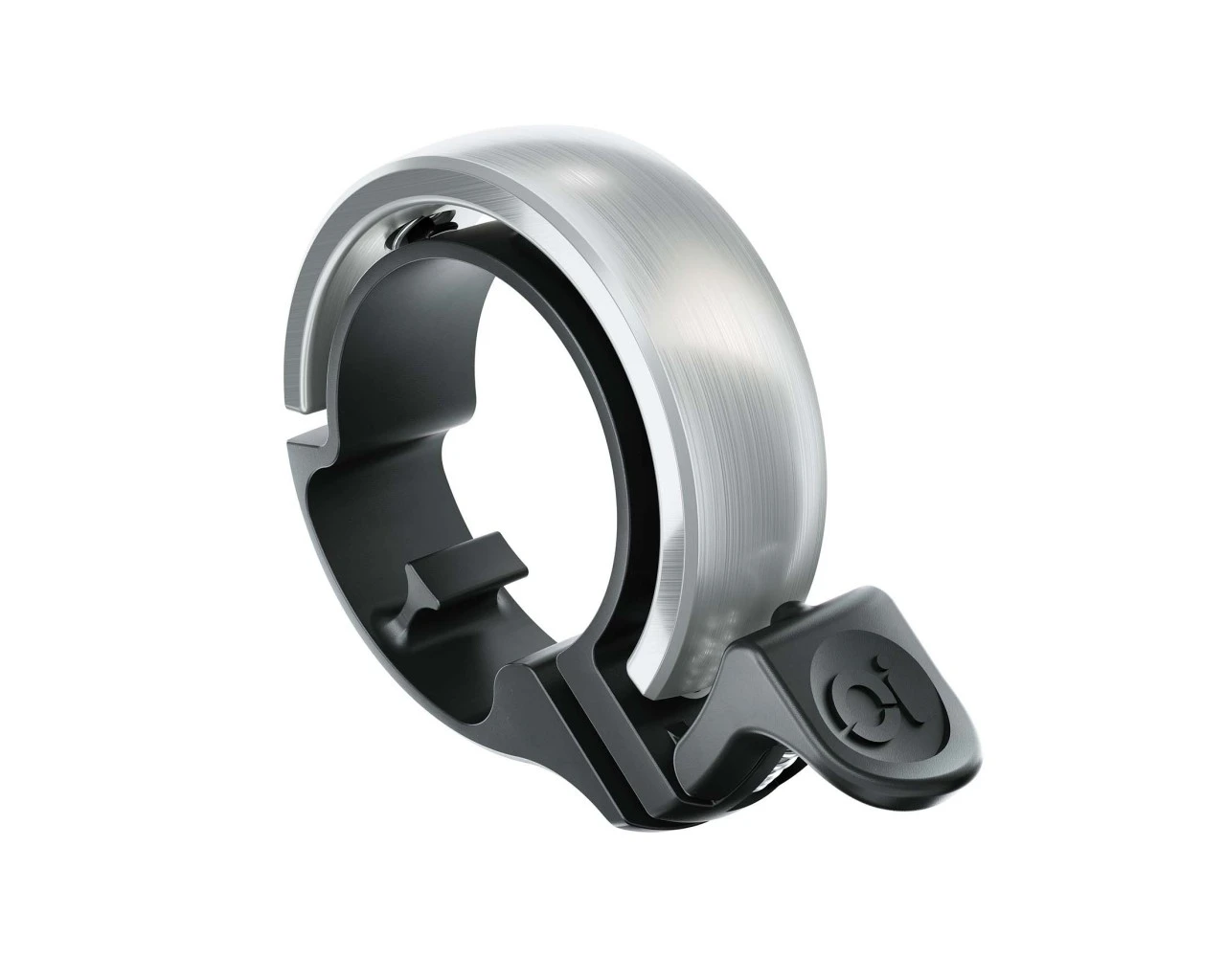 Knog Oi Classic Fahrradklingel - Large | Black-silver Polished