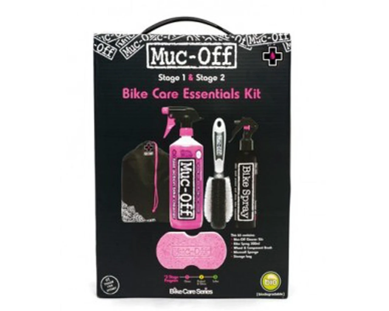 Muc-Off Bike Care Essentials Kit Fahrrad Reinigungs-Set 3 Muc-Off Bike Care Essentials Kit Fahrrad Reinigungs-Set