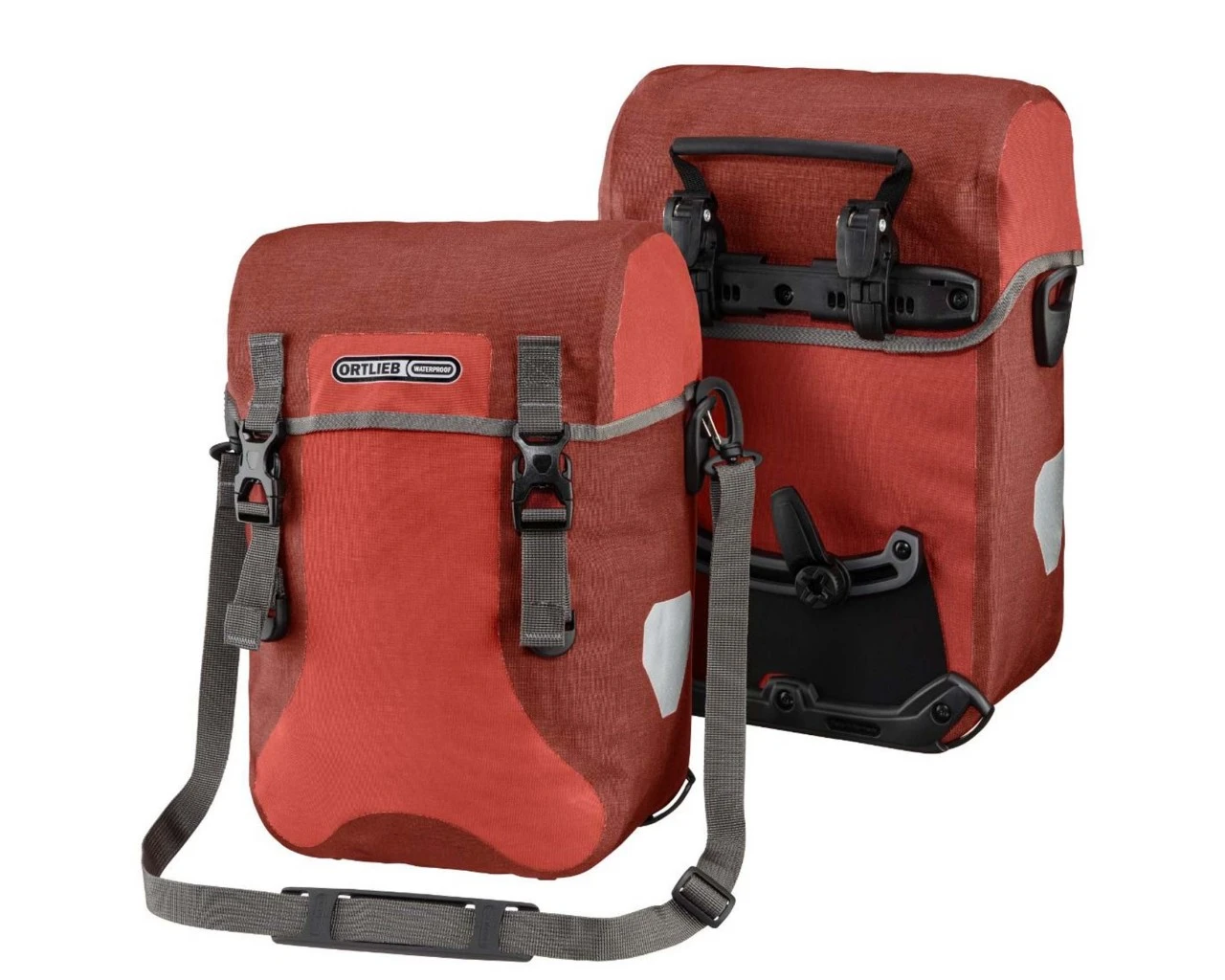 Ortlieb Sport-Packer Plus QL2.1 Wasserdichte Fahrradtaschen (Paar) PVC-frei | Salsa-dark Chili