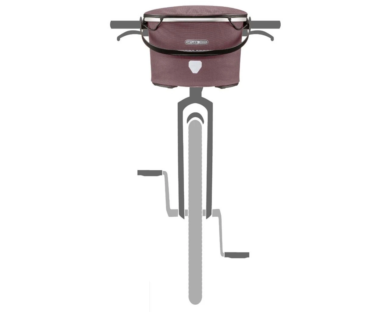 Ortlieb Up-Town Urban Wasserdichter Fahrradkorb Ohne Lenkerhalter PVC-frei | Ash Rose – Bild 5