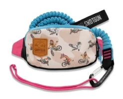 Shotgun MTB Schleppseil Mit Gürteltasche | Black-turquoise-pink