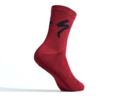 Specialized Cotton Tall Logo Socken | Maroon