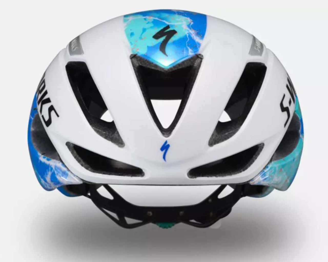 Specialized S-Works Evade Rennrad Helm MIPS (ANGi-kompatibel) | Matte Dove Grey-gloss Cobalt Blue-la – Bild 3