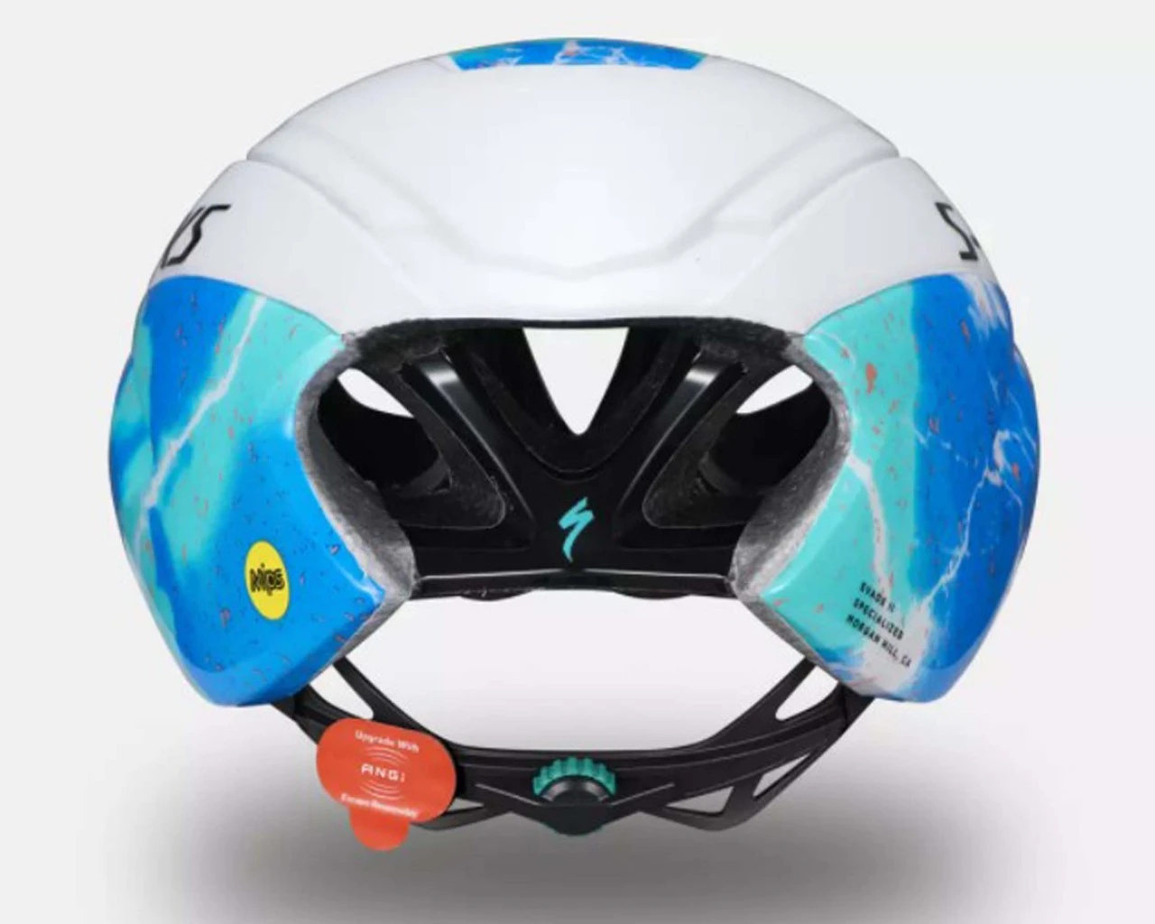 Specialized S-Works Evade Rennrad Helm MIPS (ANGi-kompatibel) | Matte Dove Grey-gloss Cobalt Blue-la – Bild 4