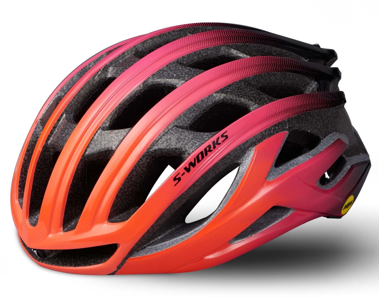 Specialized S-Works Prevail II Rennrad Fahrradhelm ANGi Ready | Acid Lava-acid Purple